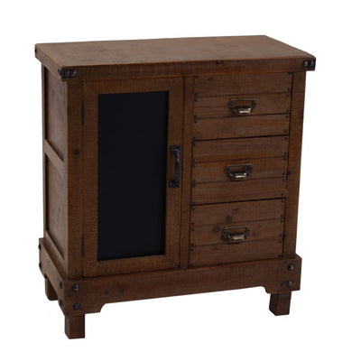 Mobile con anta lavagna e cassetti in legno di abete cm 70x35x76h