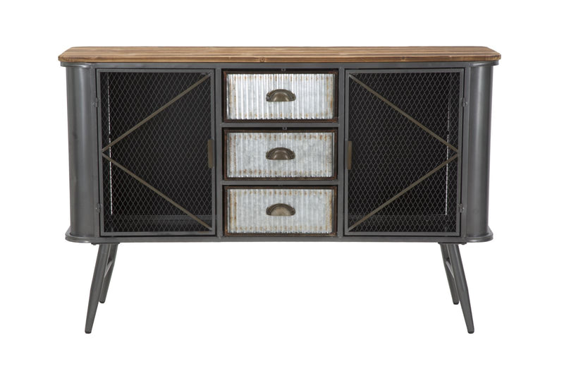 credenza industrial con cassetti e ante