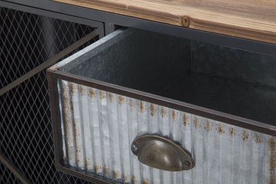 credenza industrial con cassetti e ante