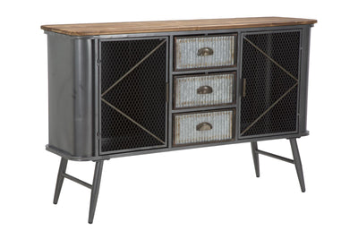 credenza industrial con cassetti e ante