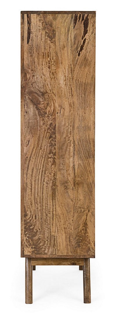 Mobile credenza 4 ante da soggiorno country in legno di mango cm 104x40x158h