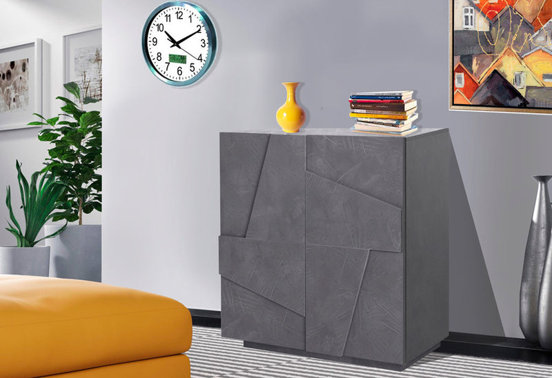 Lucilla - Credenza da soggiorno in legno 2 ante design moderno cm 81x44x86h - vari colori