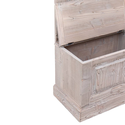 Mobile appendiabiti da ingresso con panca classico in legno massello cm 76x40x210h
