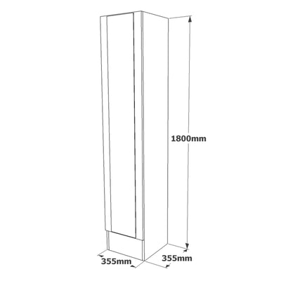 Composizione per ingresso design in legno con anta a specchio cm 126x36x180h