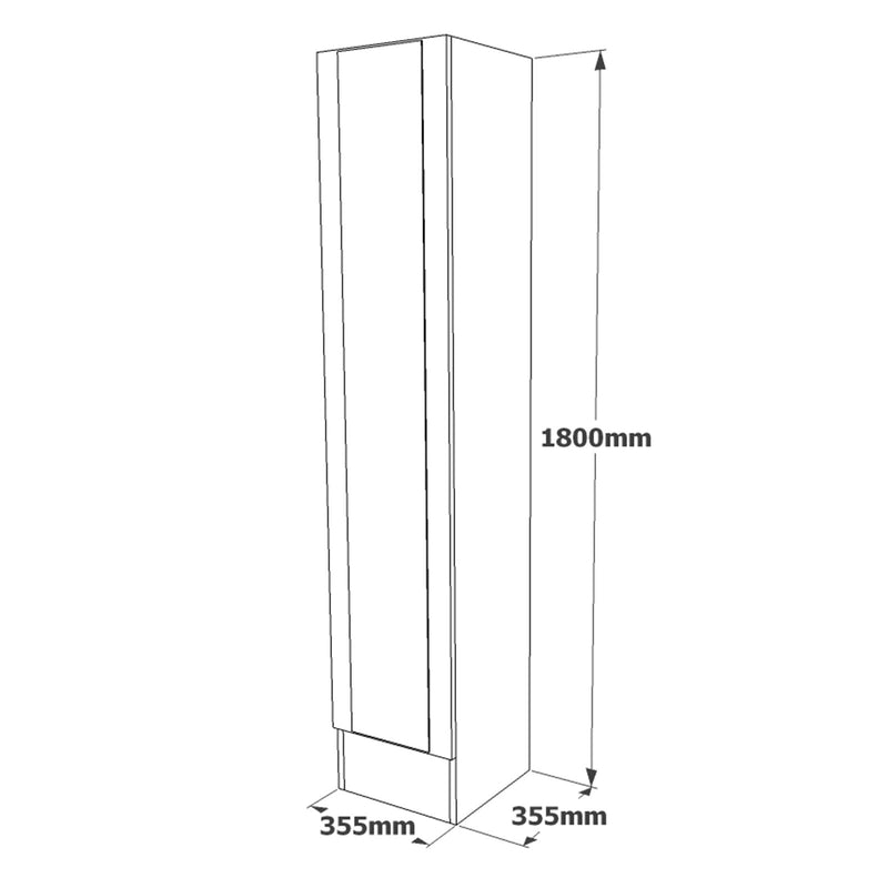 Composizione per ingresso design in legno con anta a specchio cm 126x36x180h