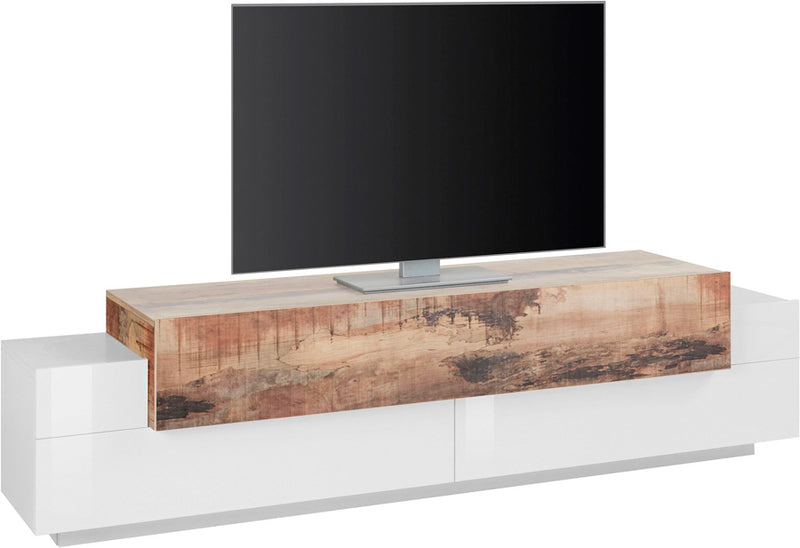 Anakin - Mobile porta tv design moderno 3 ante in legno cm 200x45x51h - vari colori