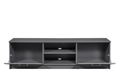 Roderic - Mobile living porta tv moderno in legno colore grigio cm 180x40x50h