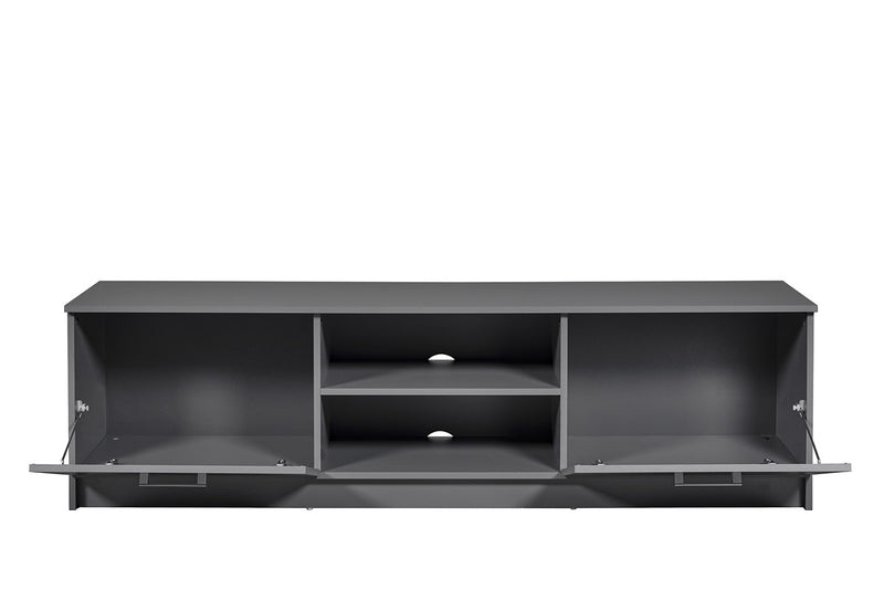 Roderic - Mobile living porta tv moderno in legno colore grigio cm 180x40x50h