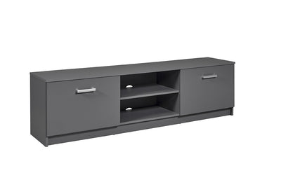 Roderic - Mobile living porta tv moderno in legno colore grigio cm 180x40x50h