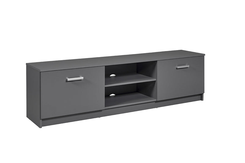 Roderic - Mobile living porta tv moderno in legno colore grigio cm 180x40x50h