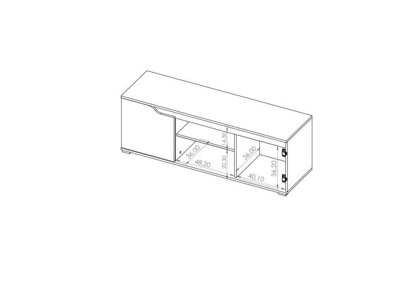 mobile tv sospeso in legno 