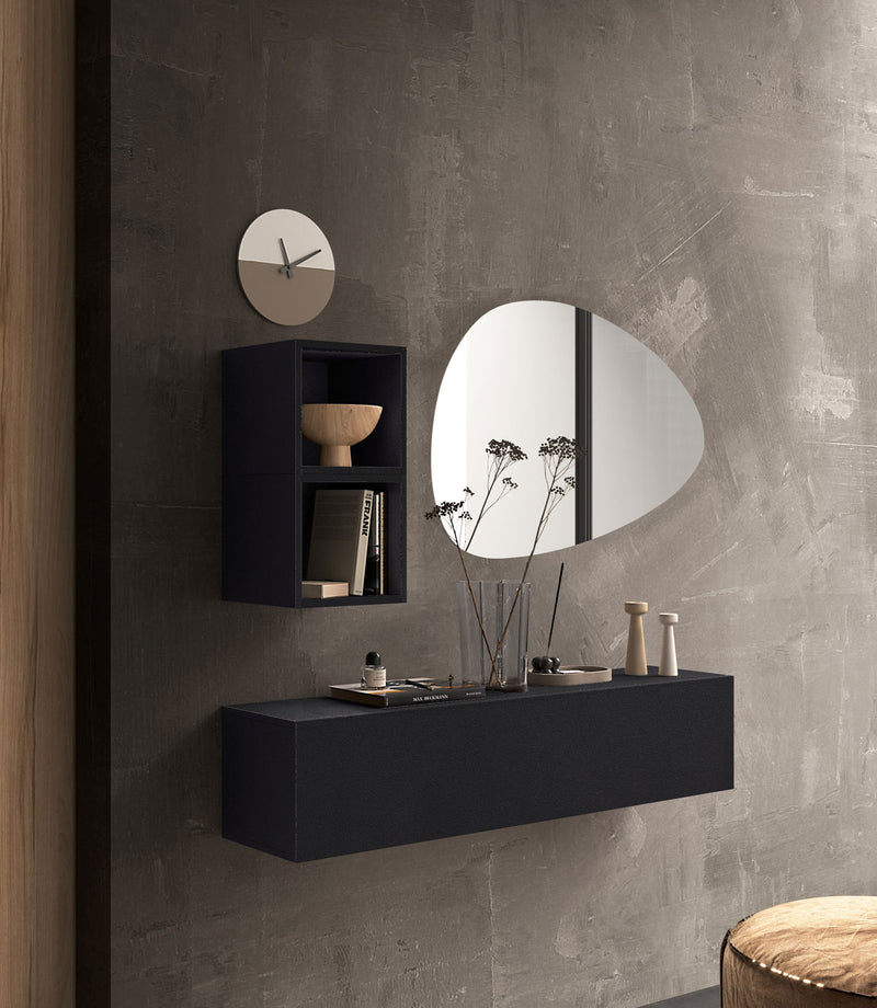 Jarrol - Mobile set ingresso moderno con pensile orizzontale e vani a giorno - vari colori
