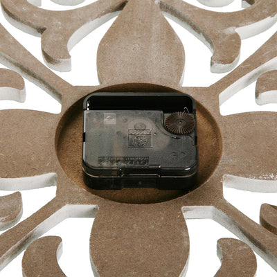 Orologio da parete classico in legno effetto invecchiato cm 80x5x80h