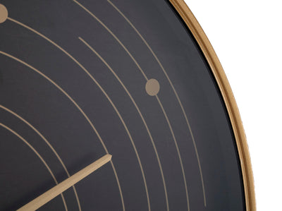 Orologio moderno rotondo cornice in metallo quadrante con vetro cm Ø 60x6
