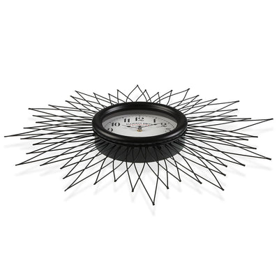 Orologio decorativo da parete tondo in metallo colore nero cm Ø 68x6