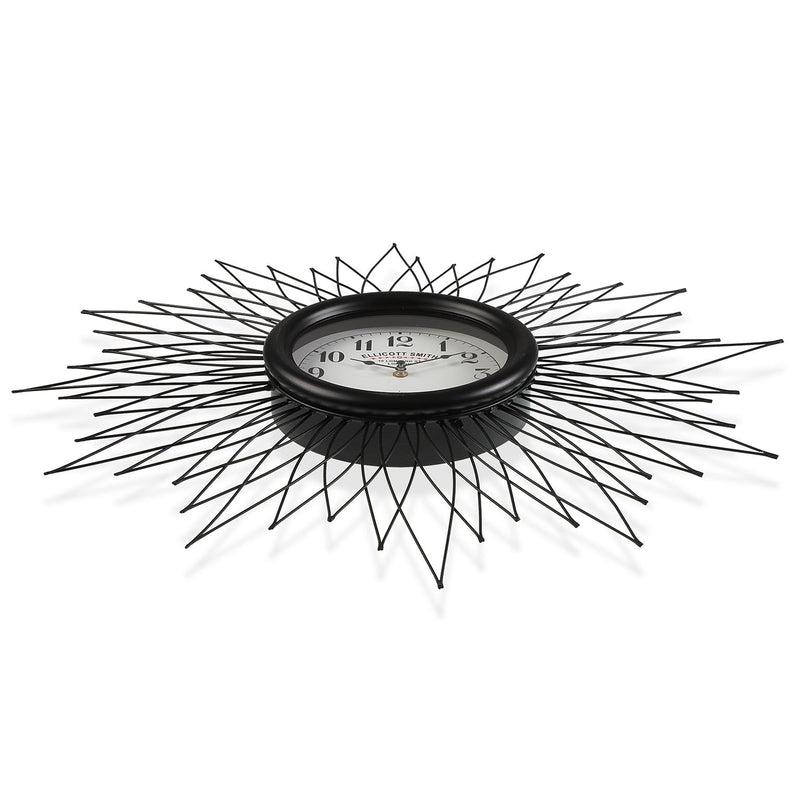 Orologio decorativo da parete tondo in metallo colore nero cm Ø 68x6