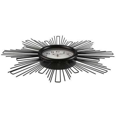 Orologio tondo da parete design moderno in metallo nero cm Ø 68x6