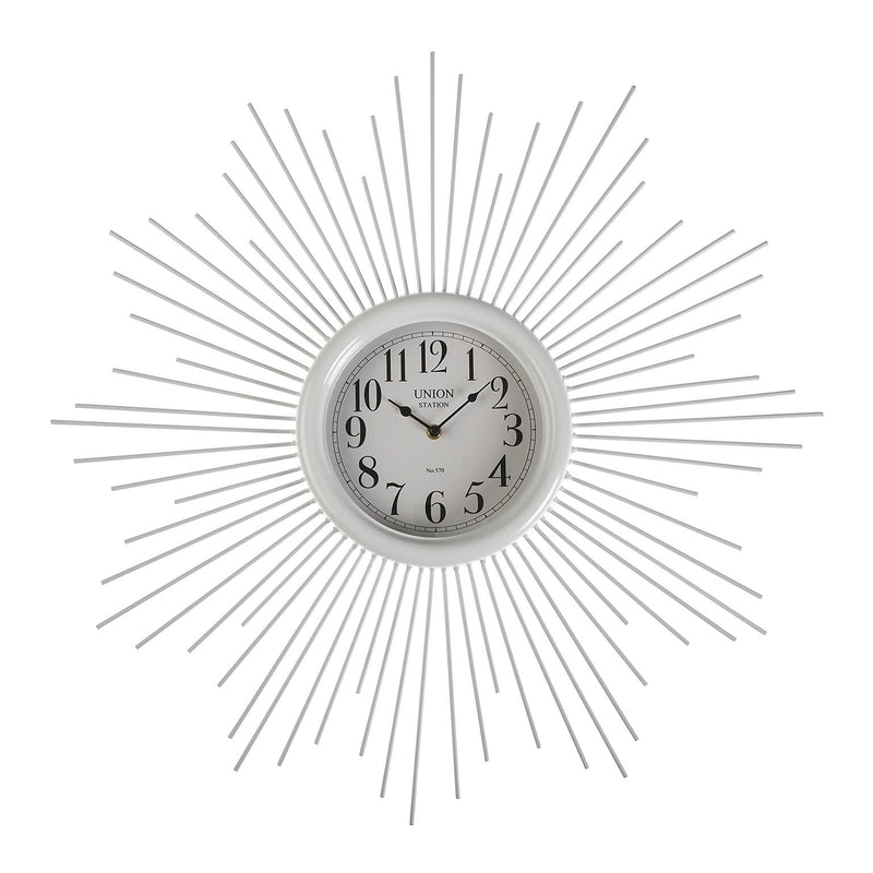 Orologio tondo da parete moderno in metallo colore bianco cm Ø 68x6