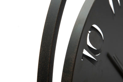 Orologio tondo da parete in metallo colore nero cm Ø 60x4