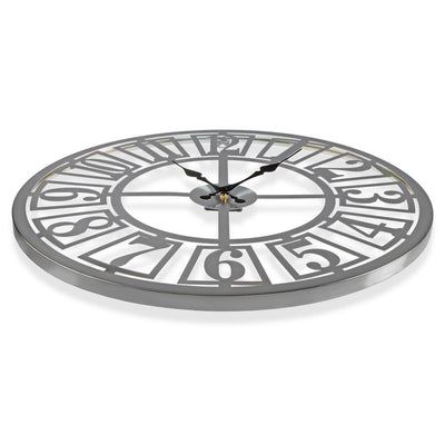 Orologio design moderno da parete rotondo in metallo cm Ø 60x3