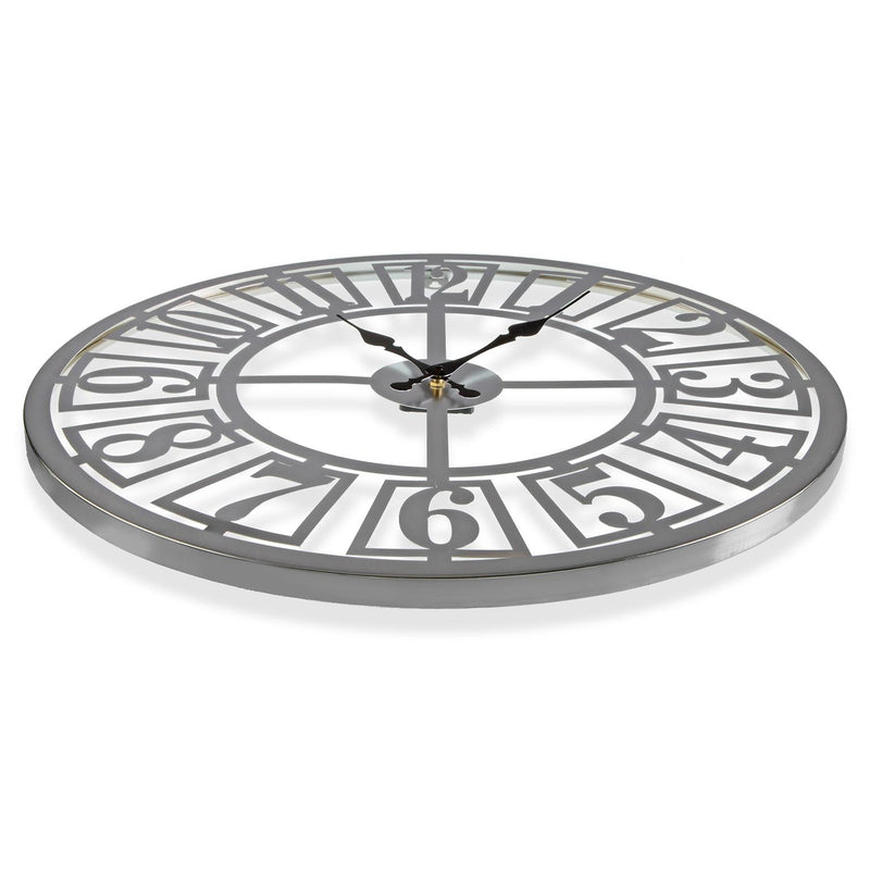 Orologio design moderno da parete rotondo in metallo cm Ø 60x3