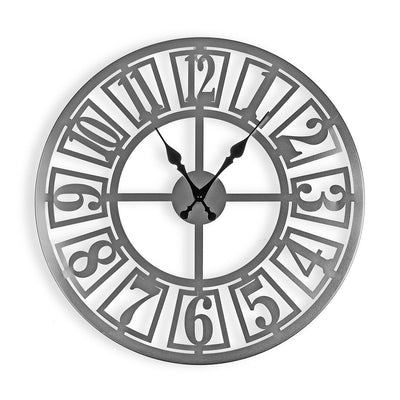 Orologio design moderno da parete rotondo in metallo cm Ø 60x3