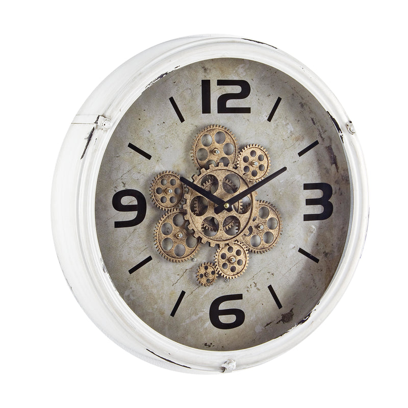 Engrenage Vintage - Orologio industrial vintage tondo in metallo cm Ø 46x11