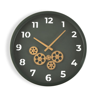 Orologio rotondo per sala pranzo in metallo ingranaggi in movimento cm Ø 46x5