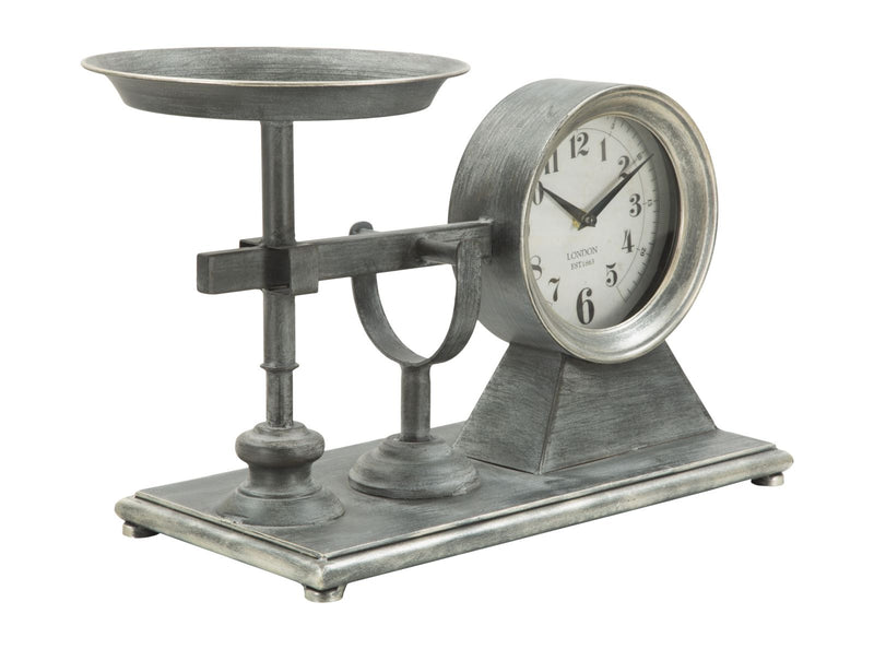 Orologio da tavolo a forma di bilancia in ferro cm 47x22x28h