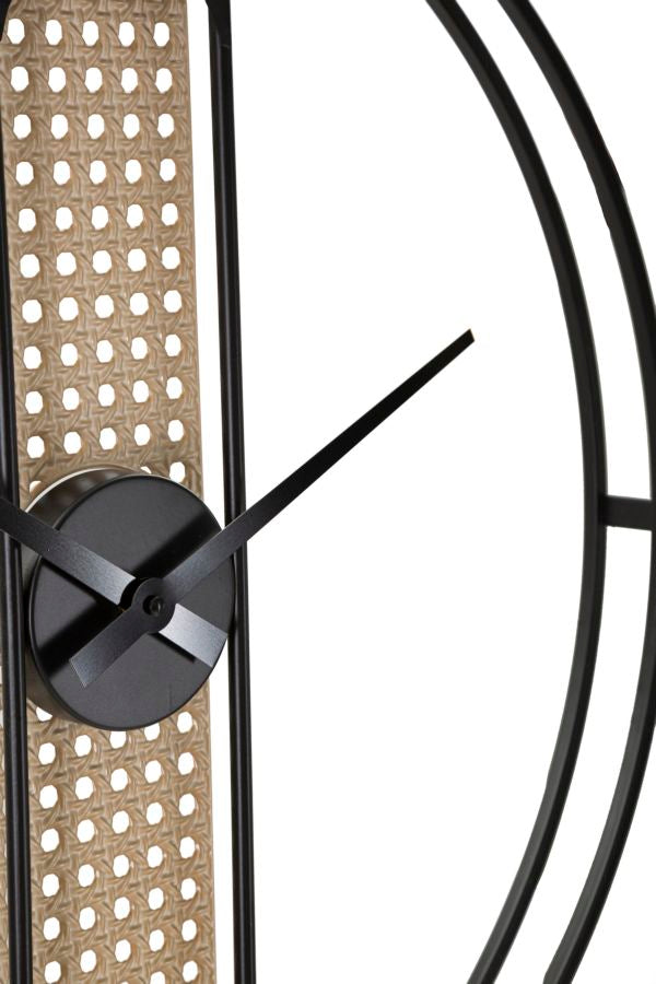 Orologio design da muro in metallo colore nero cm 60x5