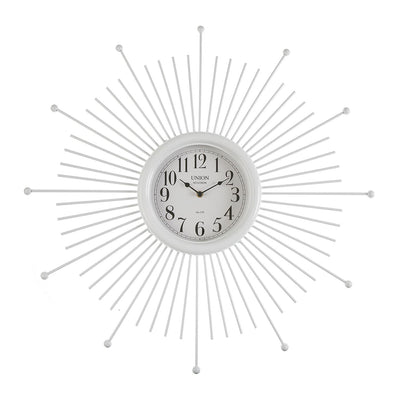Orologio design da muro tondo in metallo colore bianco cm Ø 68x6