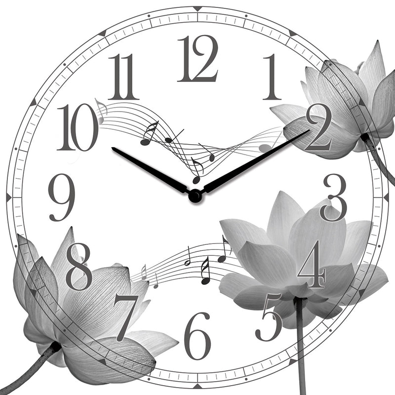 Orologio da parete stampa su alluminio musica e natura cm 34x34