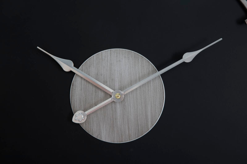 Orologio da parete rotondo moderno in legno e metallo cm Ø 60x4