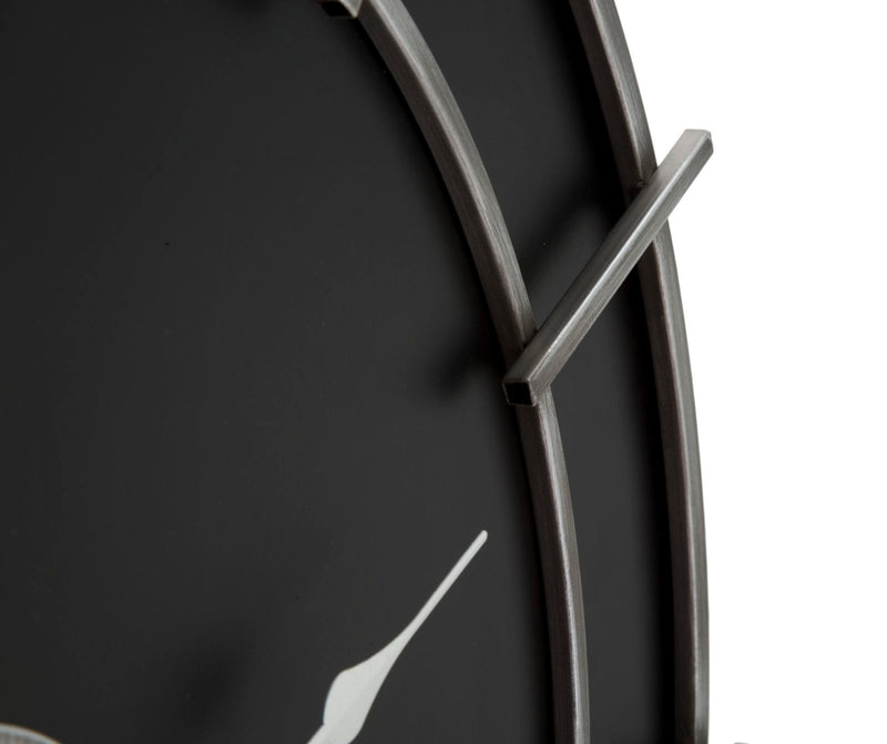 Orologio da parete rotondo moderno in legno e metallo cm Ø 60x4
