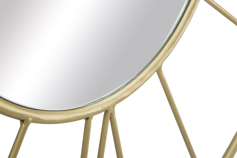 Orologio da parete linea Glam in metallo colore oro e specchio cm Ø 80X6