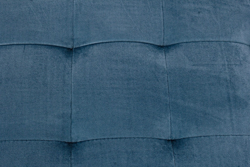Set 2 pouf e panca contenitore rettangolare rivestimento in velluto  - vari colori