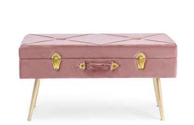 panca contenitore modello valigia colore rosa