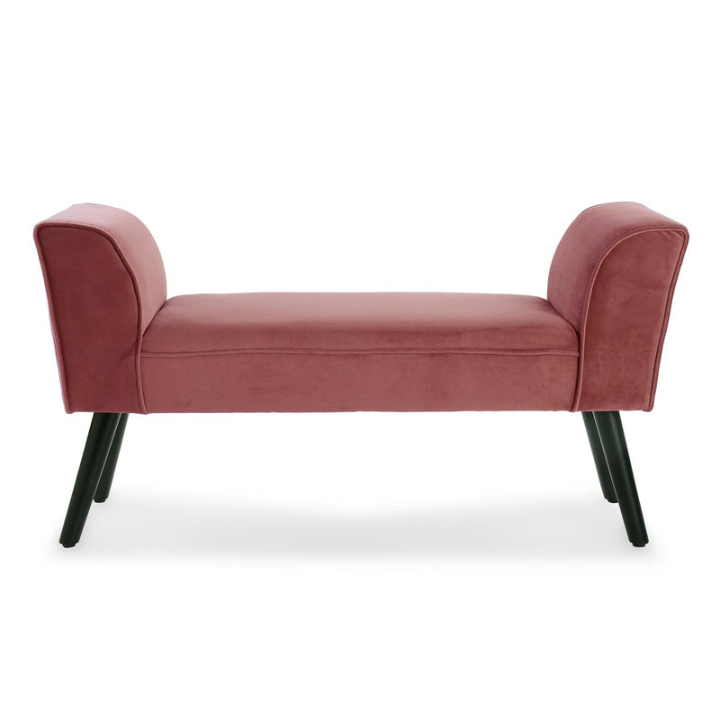 panca classica rivestimento in velluto colore rosa