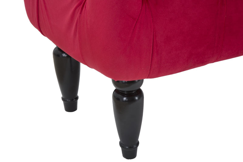 panca classica tessuto colore rosso