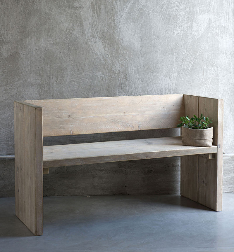 Panca divanetto country in legno di recupero per interno o esterno cm 129x47x76h