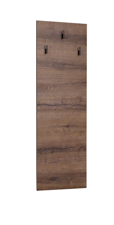 Kolden - Pannello appendiabiti da parete in legno con 3 ganci cm 46x15x150h - vari colori