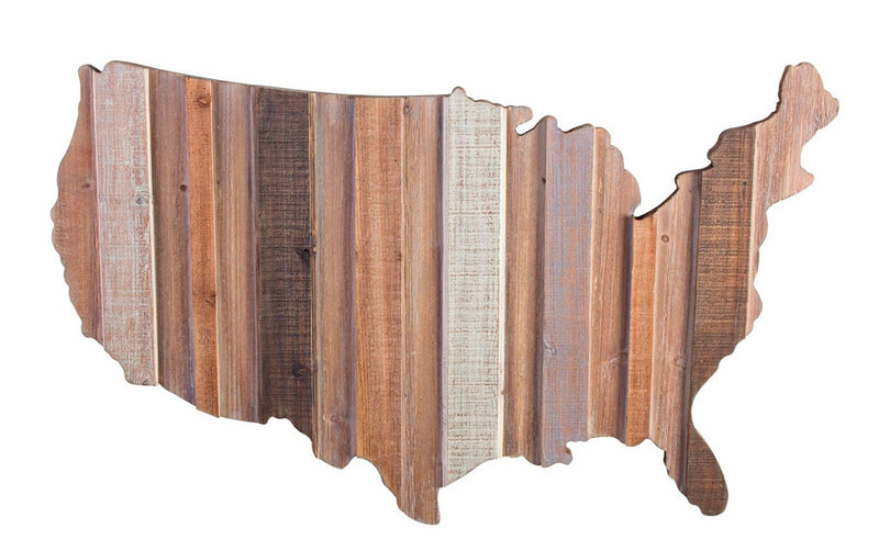 Pannello design in legno di abete sagoma Stati Uniti D&