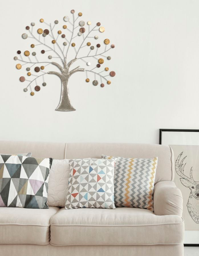 Pannello decorativo in metallo 3D modello albero cm 88x2x88h