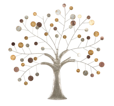 Pannello decorativo in metallo 3D modello albero cm 88x2x88h