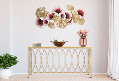 Pannello decorativo 3D da parete in metallo cm 117x5x54h