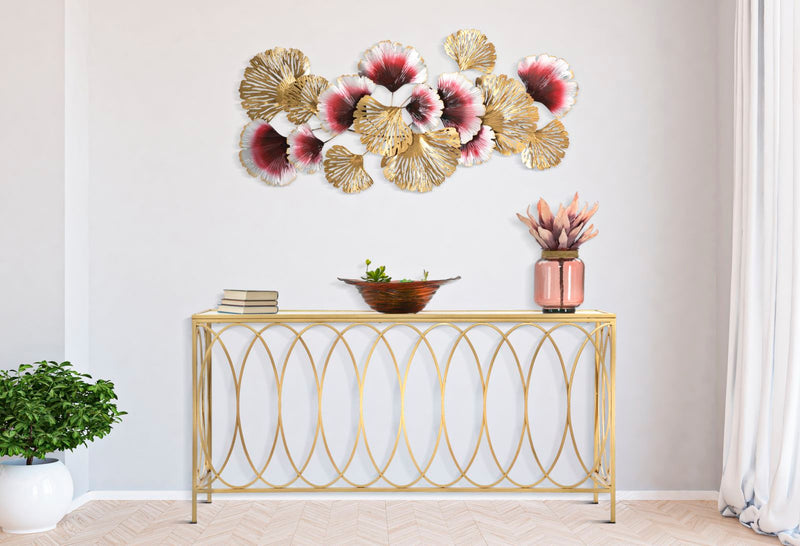 Pannello decorativo 3D da parete in metallo cm 117x5x54h