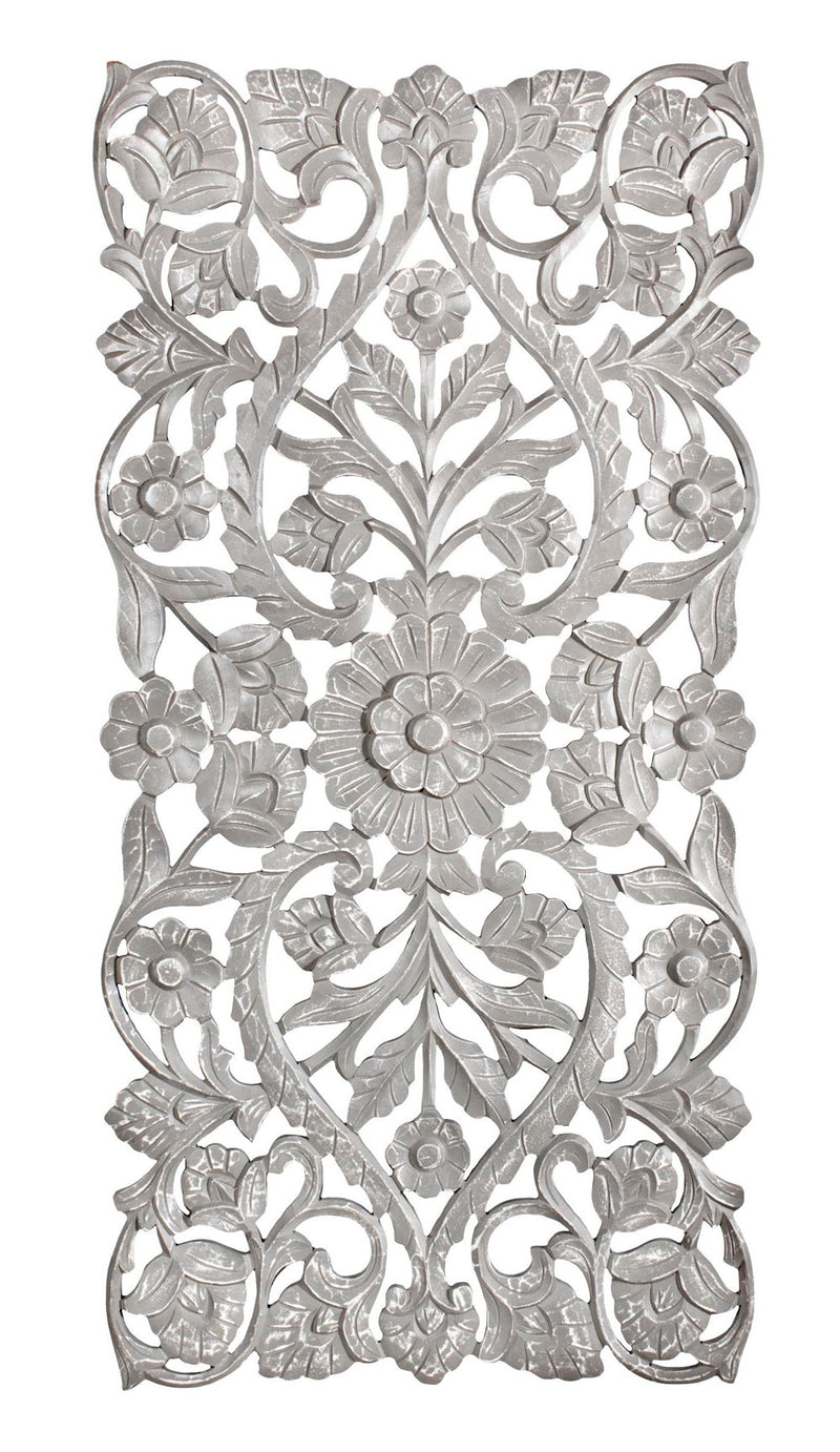 Vishal - Pannello decorativo da parete classico shabby in legno cm 120x2x60h - vari colori