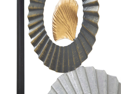 Quadretto verticale pannello in metallo 3D moderno cm 31x2x90h