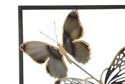 Farfalle - Pannello decorativo in ferro da parete cm 31x2,5x90h