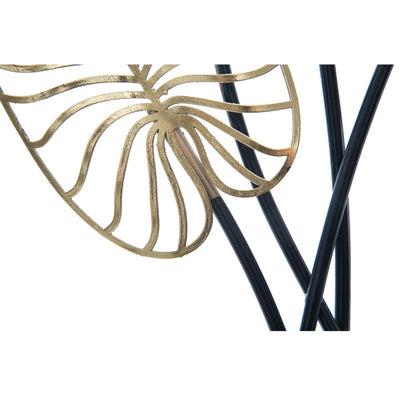 Pannello verticale da muro in metallo colore oro e nero design moderno cm 31X2X90h